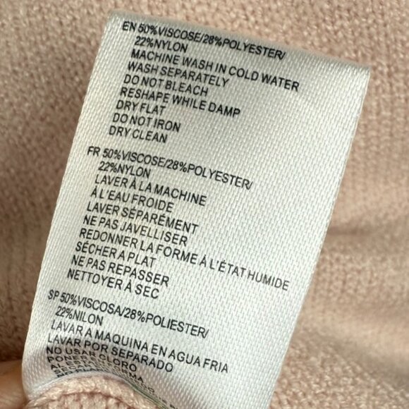 NWT RD Style Blush/Pink McKinley Ribbed Long Sleeve Curved Hem Sweater-Medium - Picture 3 of 4